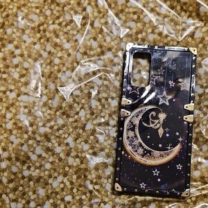 Stylish Black and Gold Moon Design Phone Case